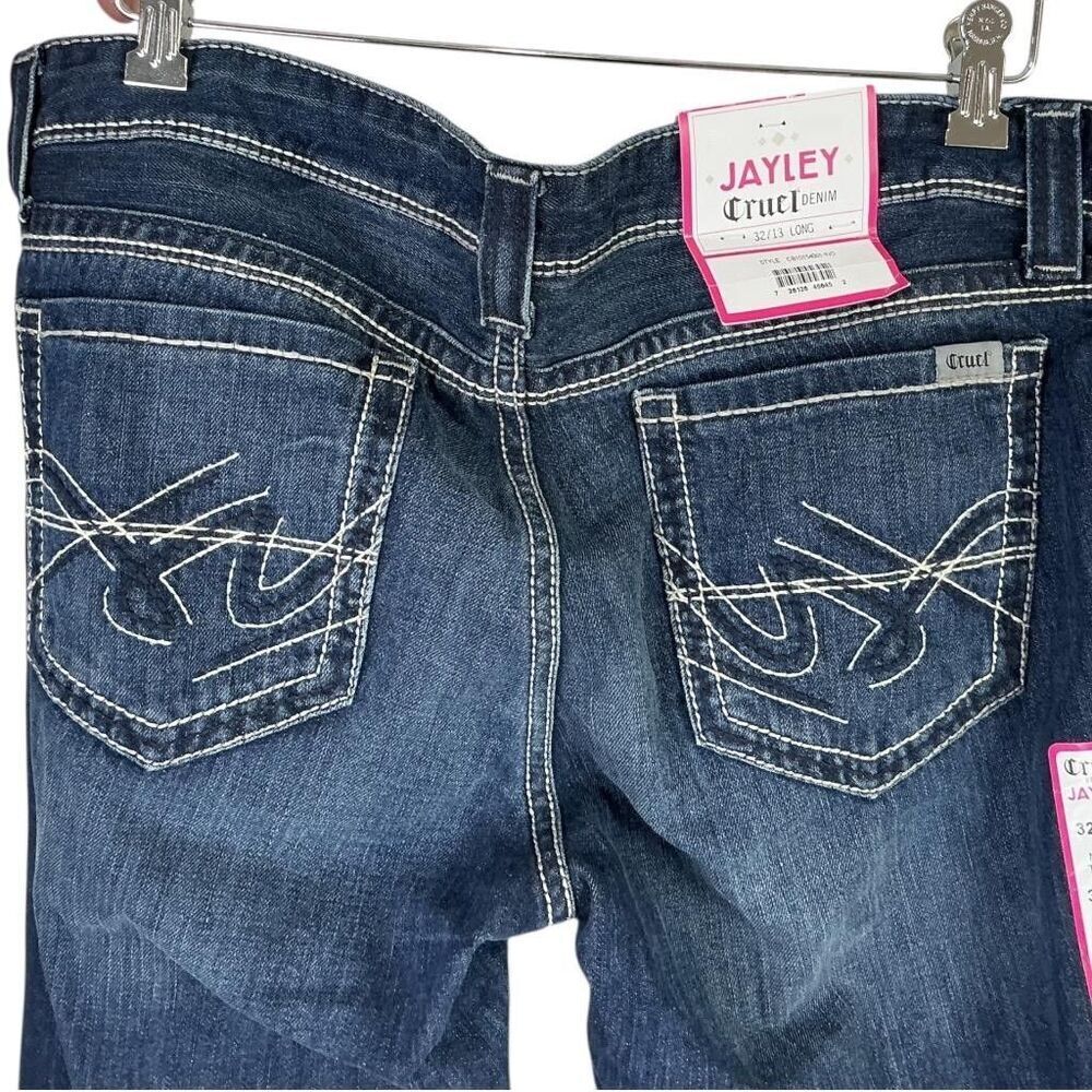 Cruel Bootcut Jeans Women 32/13 Long Blue Cotton Dark Rodeo Cowgirl Show NEW - Picture 8 of 9